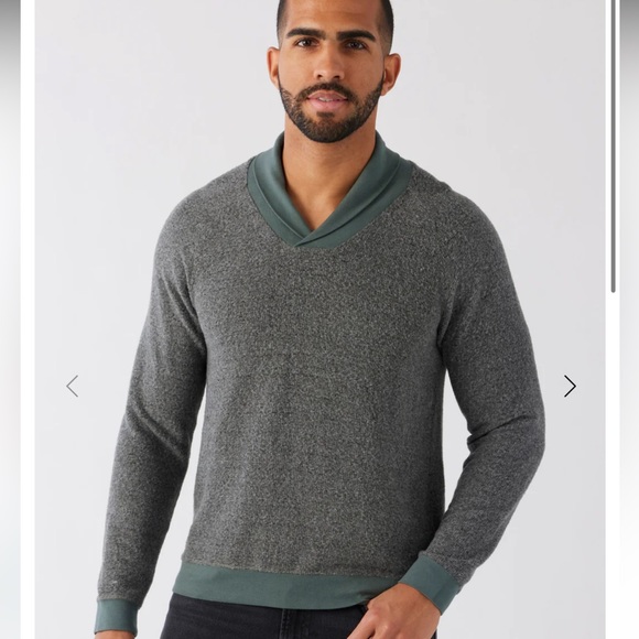 Sol Angeles BRUSHED BOUCLE SHAWL PULLOVER - STORM - Picture 7 of 13